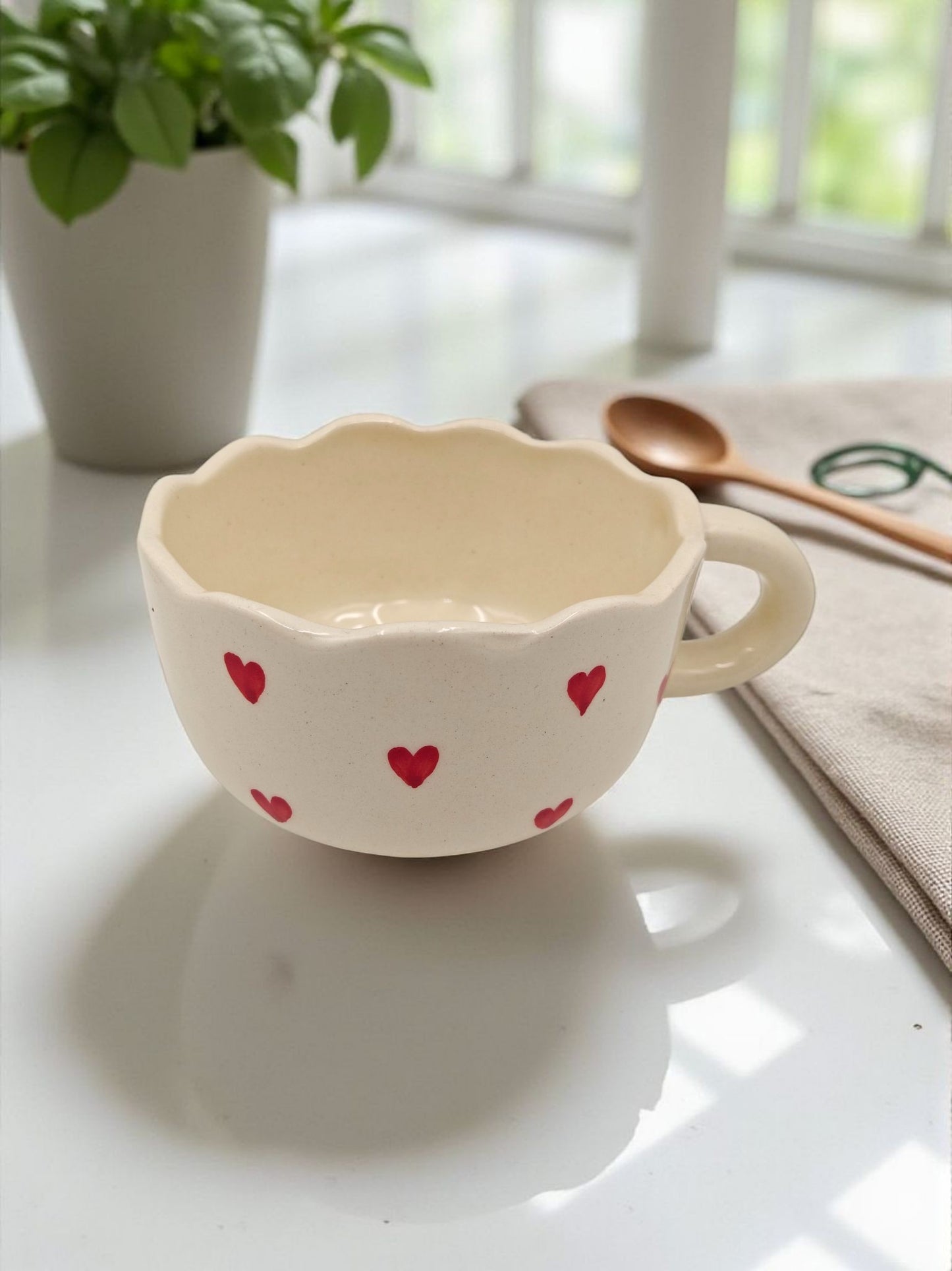 Sweetheart Curvy Mug- Handmade With Love