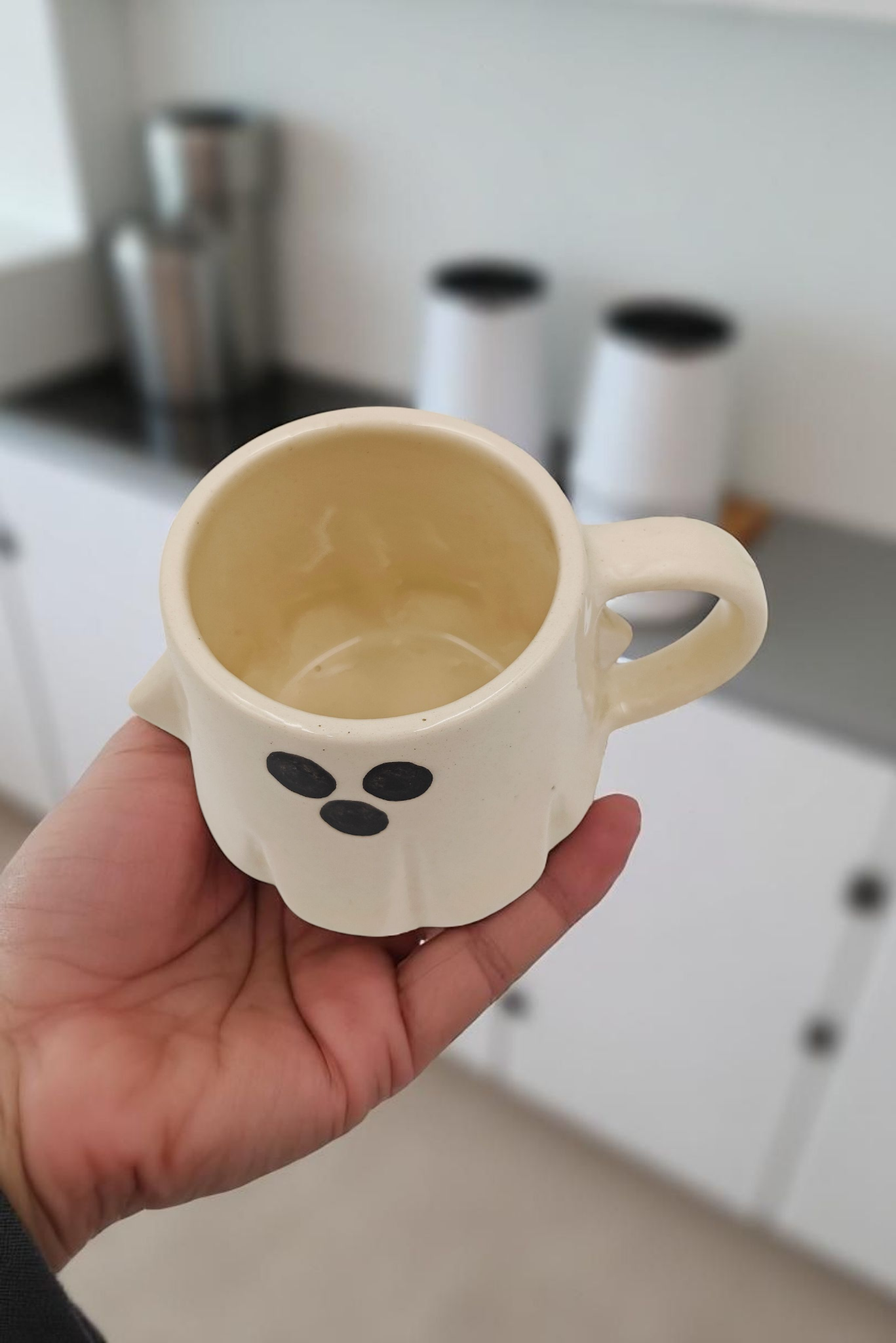 Cute Ghost Mug by Claykaari
