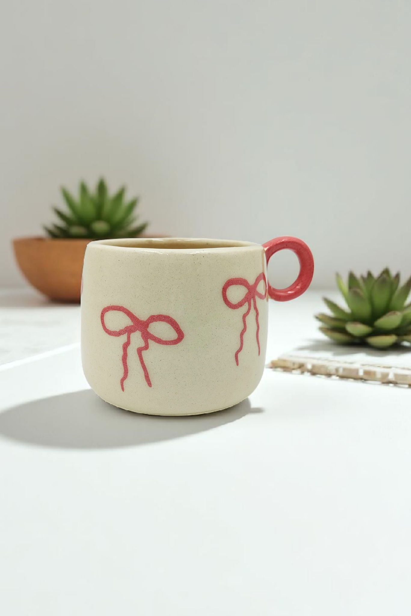 Rosy Ribbon Cup