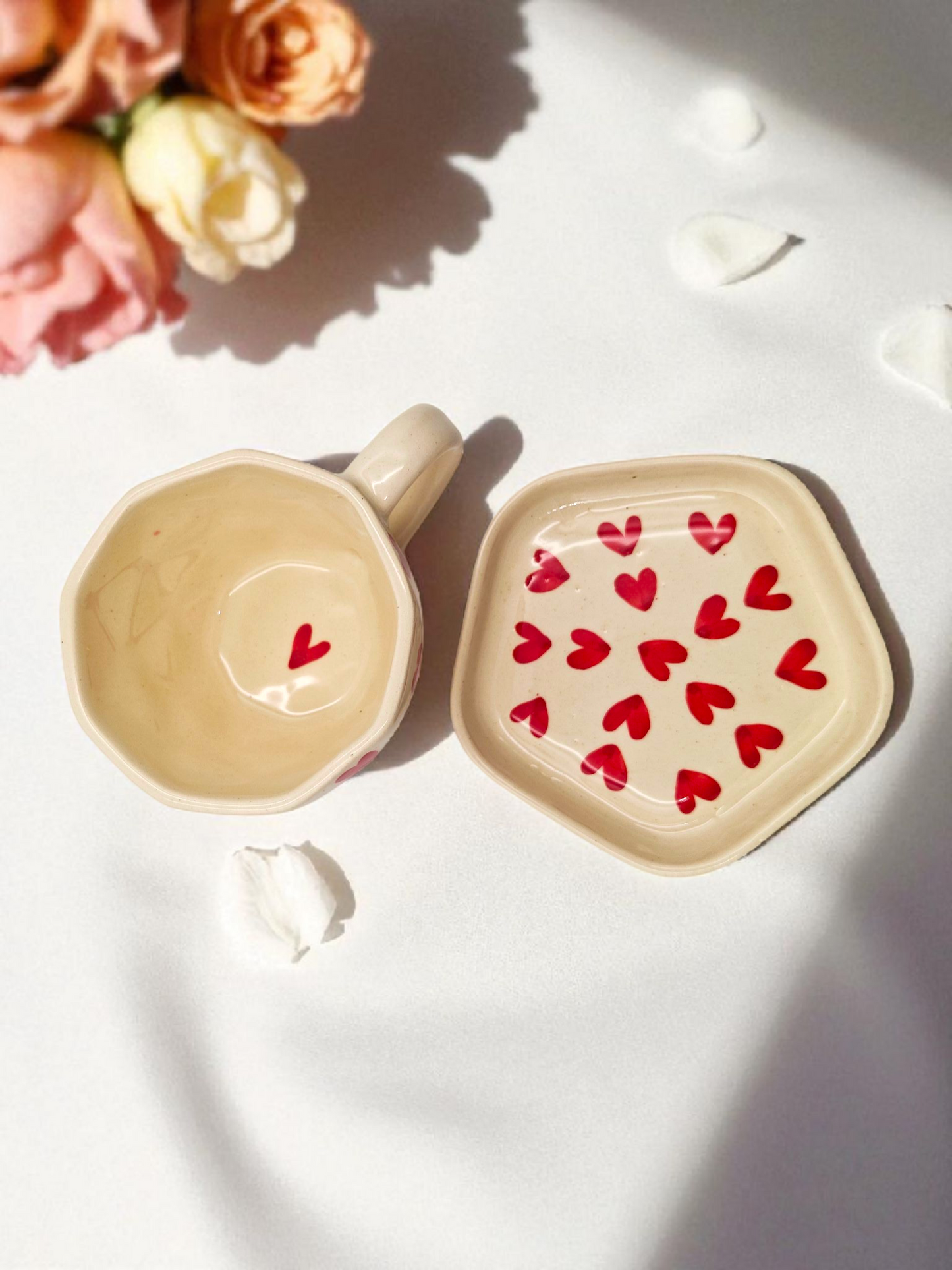 Sweetheart Cup & Saucer Set – Handmade with Love