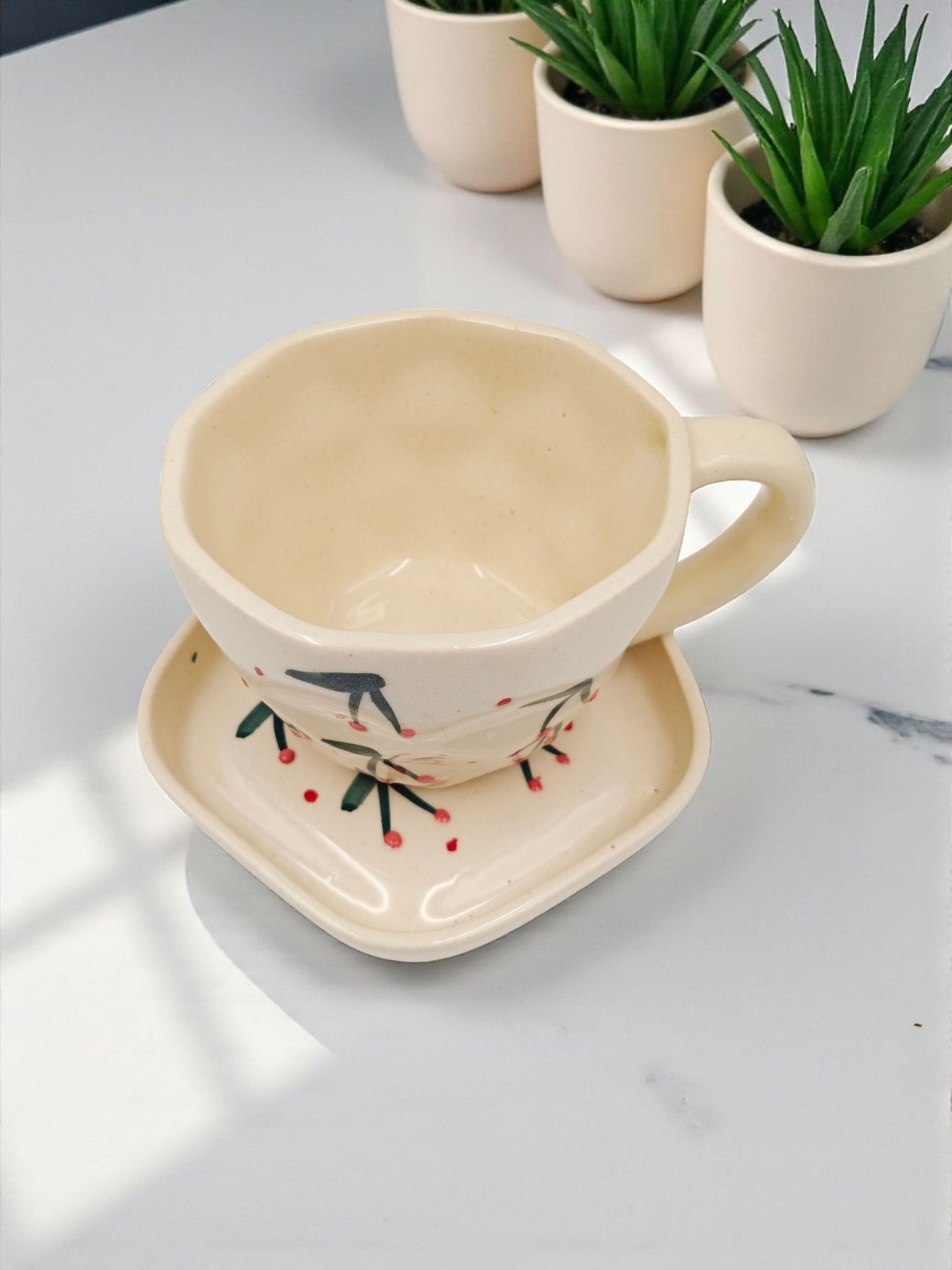 Charming Cherry Cup & Saucer Set