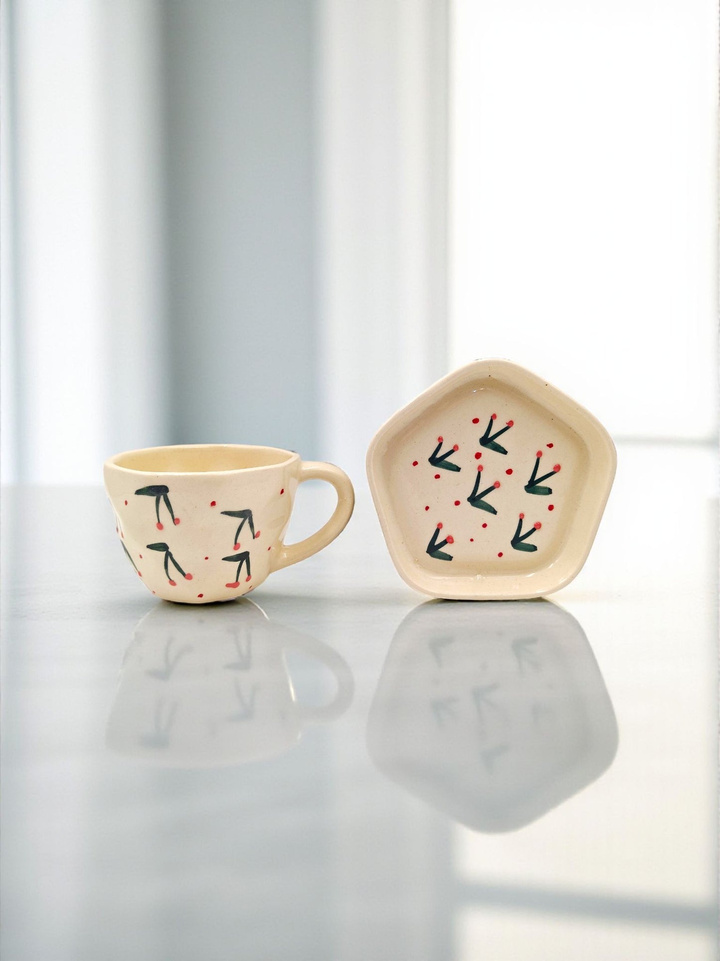 Charming Cherry Cup & Saucer Set
