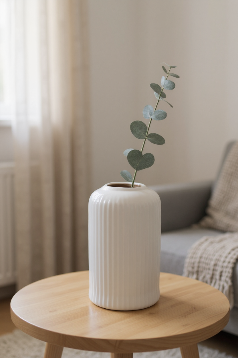 Claykaari Serene Vase - Modern Sculpted White Design