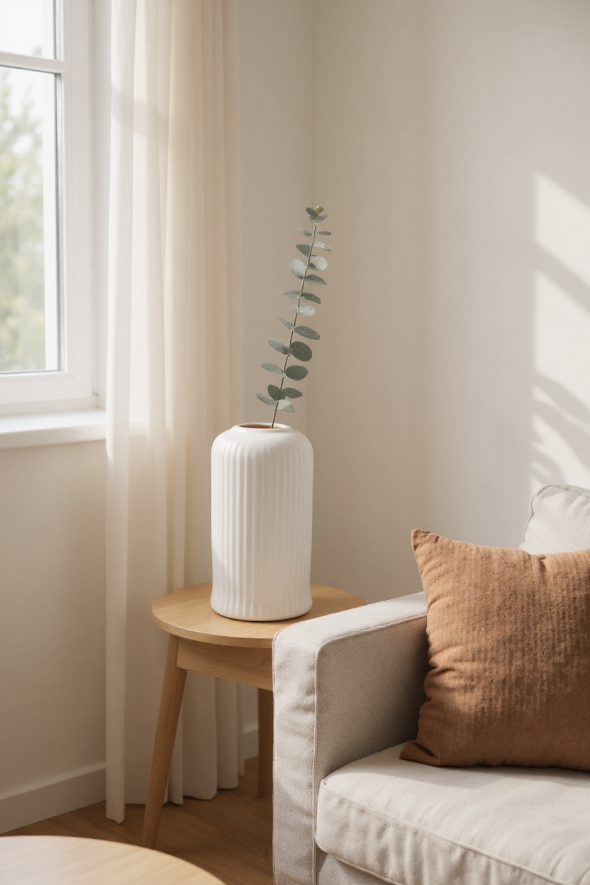 Claykaari Serene Vase - Modern Sculpted White Design