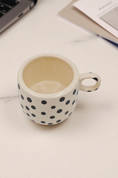 ELEGANT POLKA DOT CERAMIC MUG