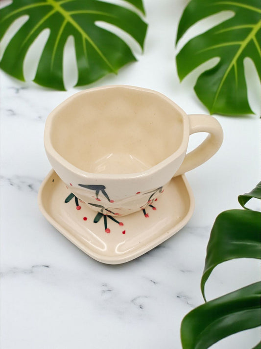Charming Cherry Cup & Saucer Set
