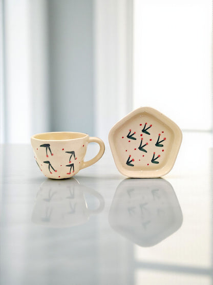 Charming Cherry Cup & Saucer Set