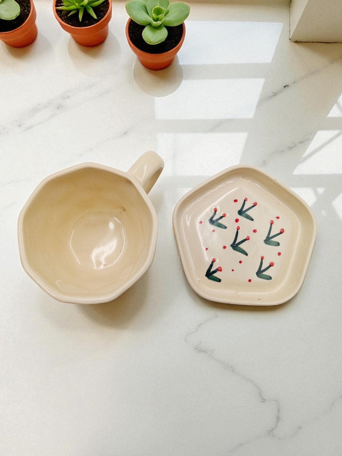 Charming Cherry Cup & Saucer Set