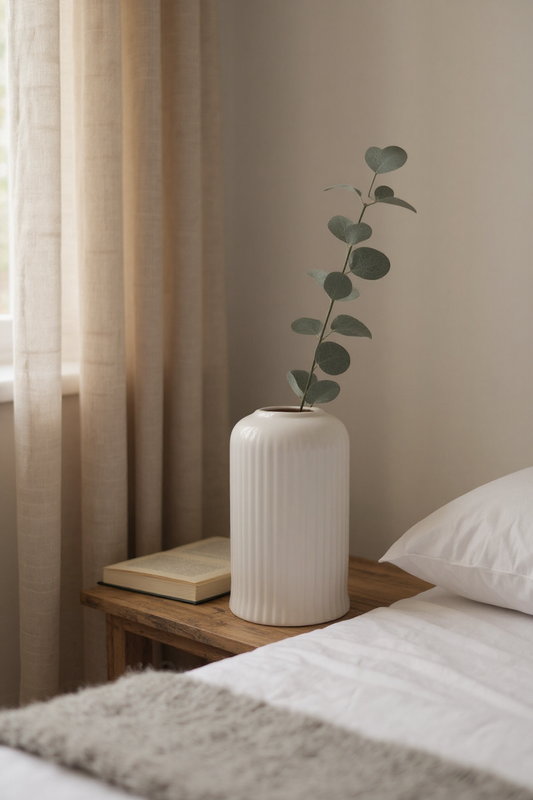Claykaari Serene Vase - Modern Sculpted White Design